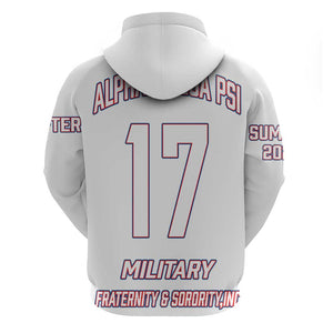 Alpha Omega Phi Custom Hoodie Classic White Greek Fraternity