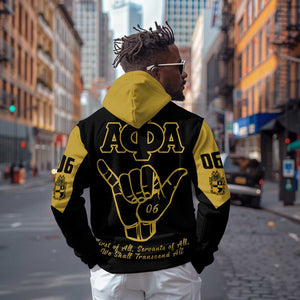 Lpha Phi Alpha Fraternity Hoodie Reat Sphinx Design & Hand Sign