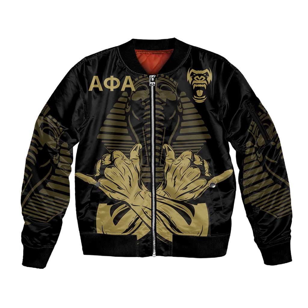 Alpha Phi Alpha Pullover With Embroidered Greek Sleeve Zip Bomber Jacket Fraternity Pride