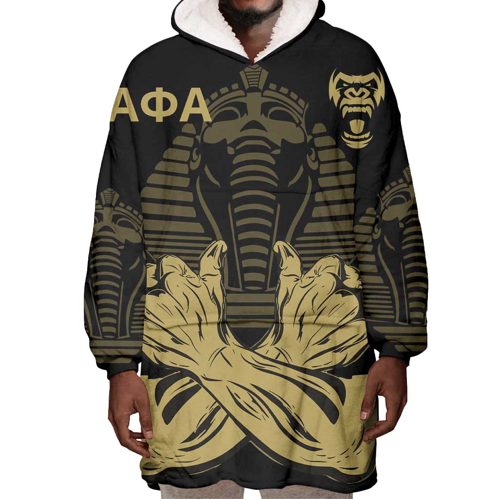 Alpha Phi Alpha Pullover With Embroidered Greek Wearable Blanket Hoodie Fraternity Pride