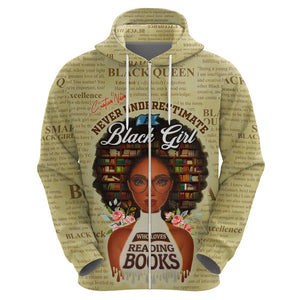 Personalized Black Girl African Hoodie Never Underestimate A Book Lover - Afroprintwear