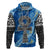 Ankh On Blue Hoodie Pan African - Afroprintwear