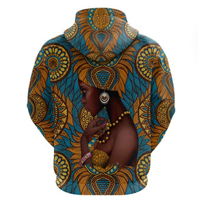 Personalized Black Girl Flora Hoodie African Women - Afroprintwear