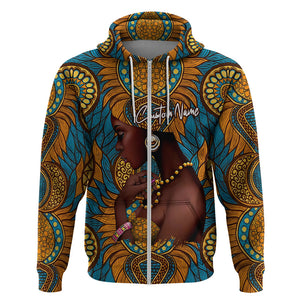 Personalized Black Girl Flora Hoodie African Women - Afroprintwear