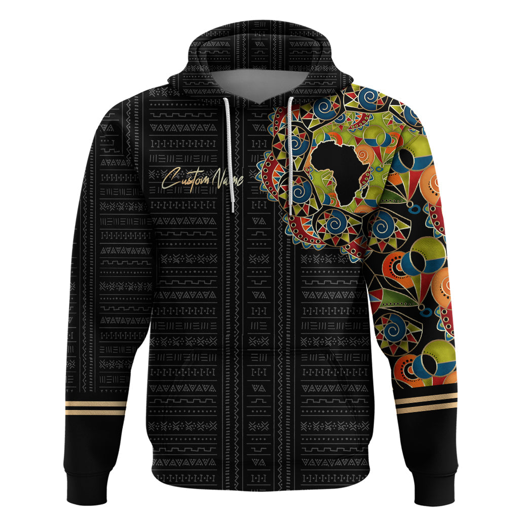 Personalized Sleeve African Pattern Hoodie Multi-Colored - Afroprintwear