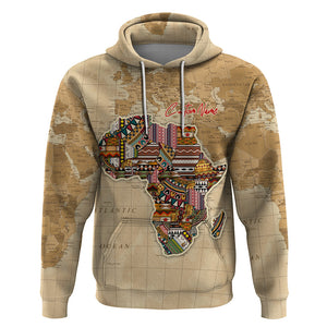 Personalized Africa On World Map Hoodie - Afroprintwear