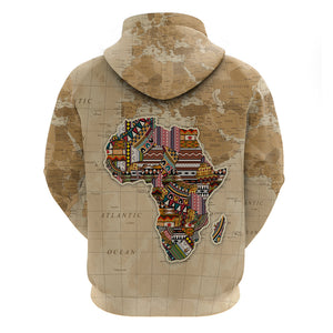 Personalized Africa On World Map Hoodie - Afroprintwear