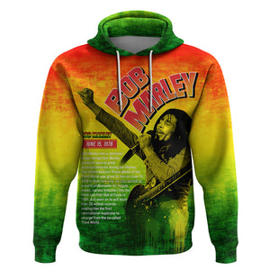 The Real Legend Bob Hoodie African Jamaica Reggae - Afroprintwear