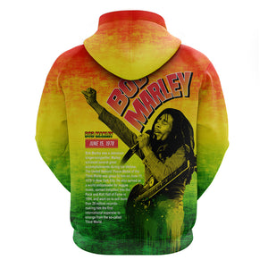 The Real Legend Bob Hoodie African Jamaica Reggae - Afroprintwear