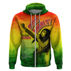 The Real Legend Bob Hoodie African Jamaica Reggae - Afroprintwear