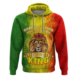 King's African Spirit Hoodie Heart of A Lion - Afroprintwear