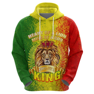 King's African Spirit Hoodie Heart of A Lion - Afroprintwear