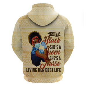 Afro Nurses Hoodie Black Queen African - Afroprintwear