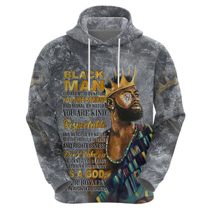 Black Man Africa Hoodie Naturally King - Afroprintwear