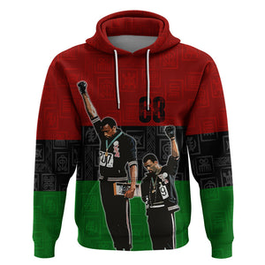 Mexico City 1968 African American Hoodie Black Power Salute - Afroprintwear