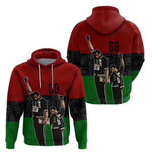 Mexico City 1968 African American Hoodie Black Power Salute - Afroprintwear