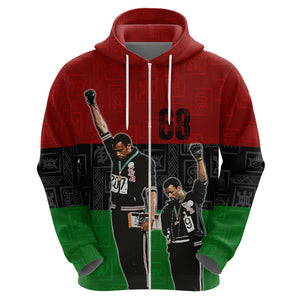 Mexico City 1968 African American Hoodie Black Power Salute - Afroprintwear