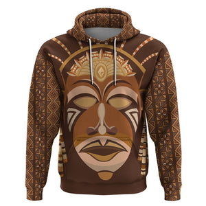 African Women Hoodie Tribal Ethnic Mask - Afroprintwear