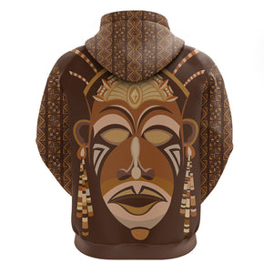 African Women Hoodie Tribal Ethnic Mask - Afroprintwear