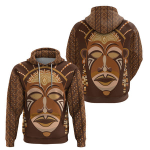 African Women Hoodie Tribal Ethnic Mask - Afroprintwear