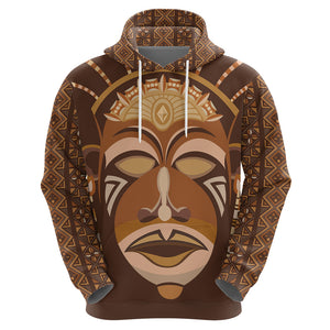 African Women Hoodie Tribal Ethnic Mask - Afroprintwear