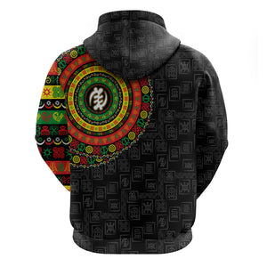 Adinkra Symbols Hoodie African Culture - Afroprintwear