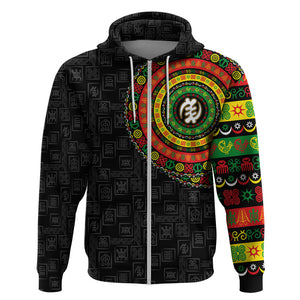 Adinkra Symbols Hoodie African Culture - Afroprintwear