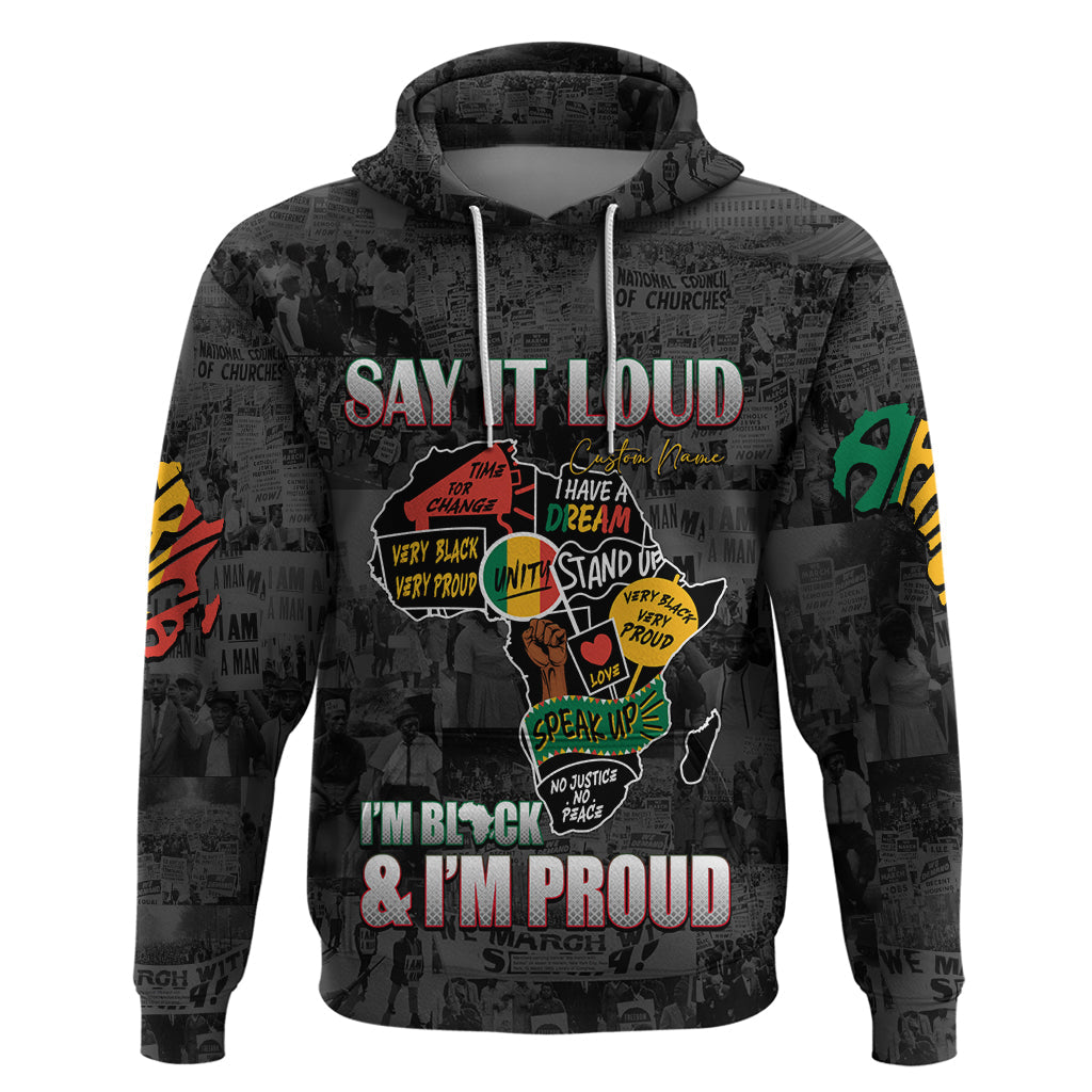 Personalized I'm Black and I'm Proud African Hoodie - Afroprintwear