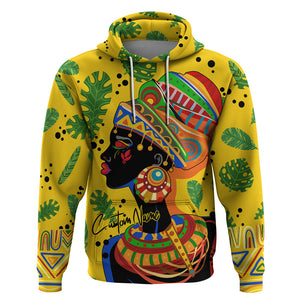 Personalized Africa Woman Hoodie Tropical Style - Afroprintwear