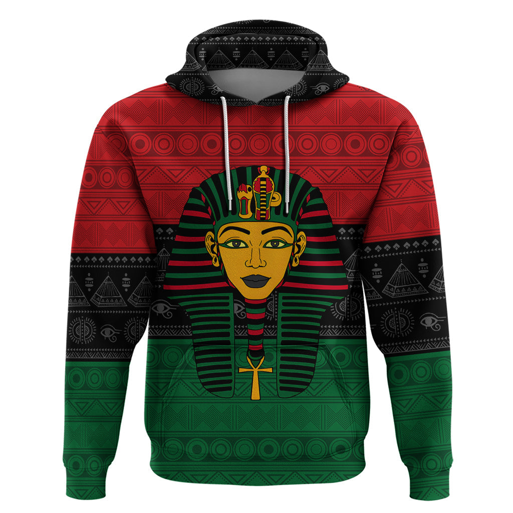 Personalized Pharaoh In Pan-African Colors Hoodie Ancient Egypt - Afroprintwear