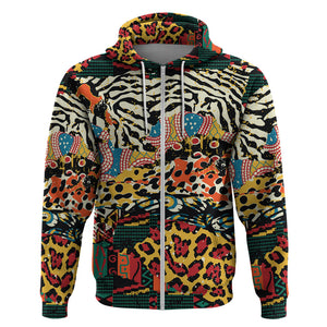 Africa Animal Pattern Hoodie - Afroprintwear