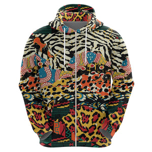 Africa Animal Pattern Hoodie - Afroprintwear