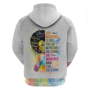 Black Girl I Am The Storm Hoodie African American Women - Afroprintwear