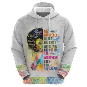 Black Girl I Am The Storm Hoodie African American Women - Afroprintwear