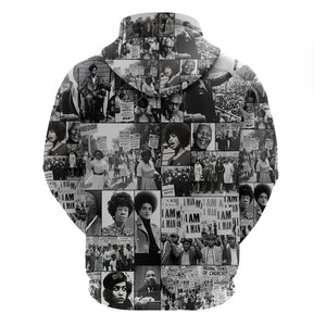 African Hoodie Black Power Images - Afroprintwear