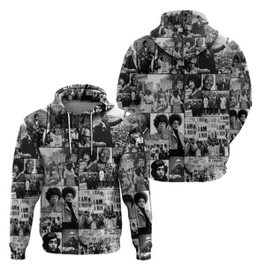 African Hoodie Black Power Images - Afroprintwear