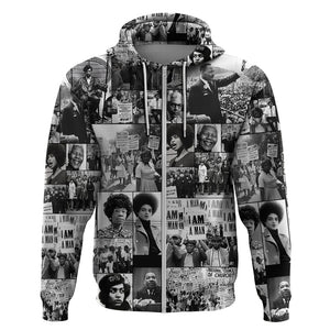 African Hoodie Black Power Images - Afroprintwear