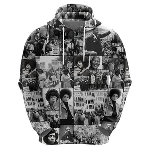 African Hoodie Black Power Images - Afroprintwear