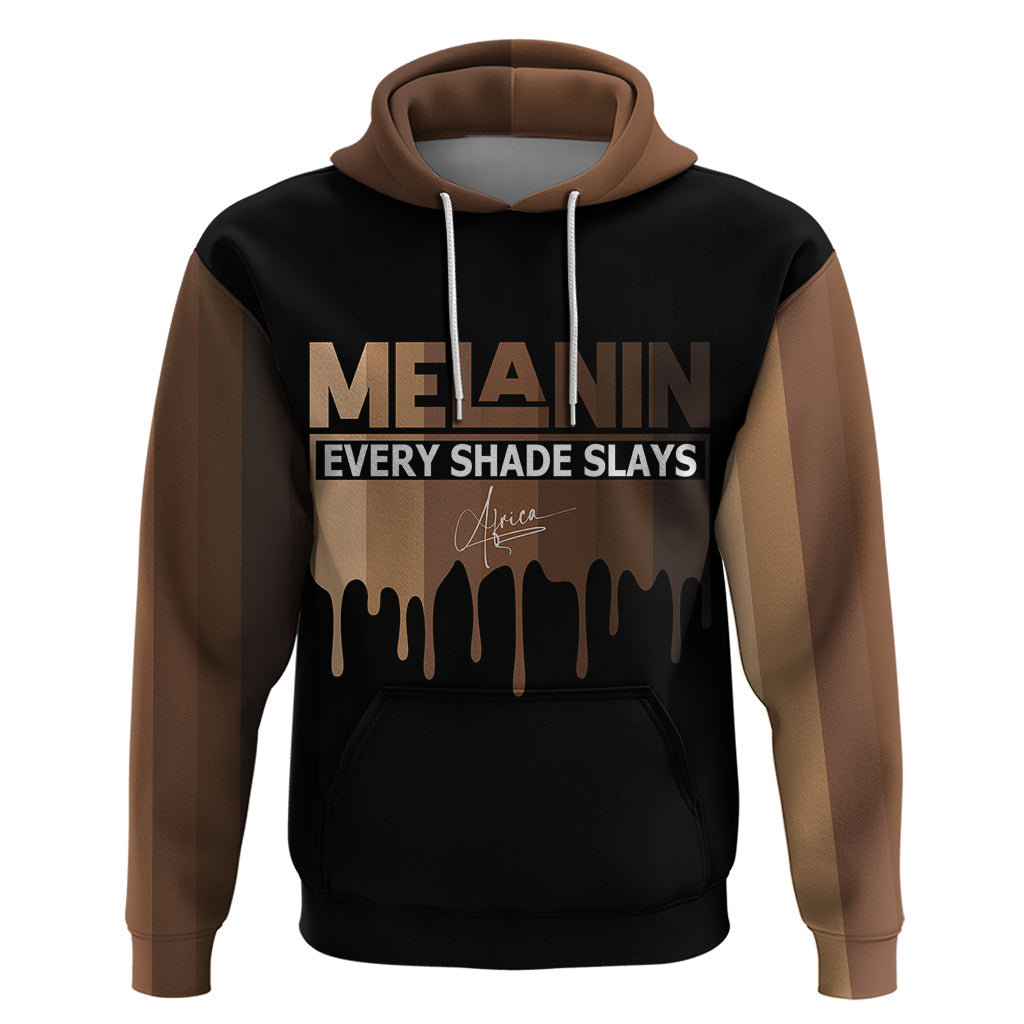 Every Shade Slays Melanin Hoodie African Signature - Afroprintwear