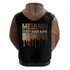 Every Shade Slays Melanin Hoodie African Signature - Afroprintwear