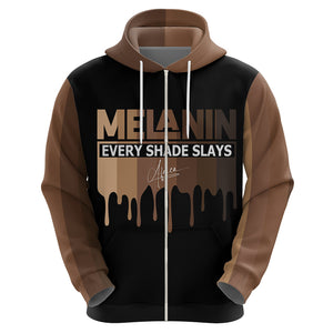 Every Shade Slays Melanin Hoodie African Signature - Afroprintwear