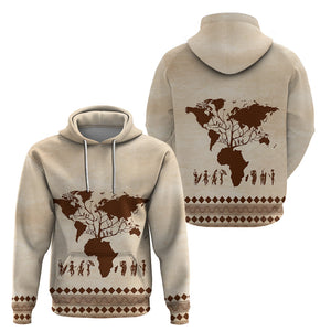 Root Africa Hoodie African Map - Afroprintwear