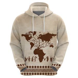 Root Africa Hoodie African Map - Afroprintwear