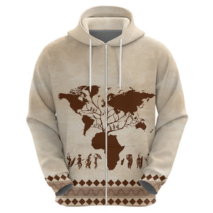 Root Africa Hoodie African Map - Afroprintwear