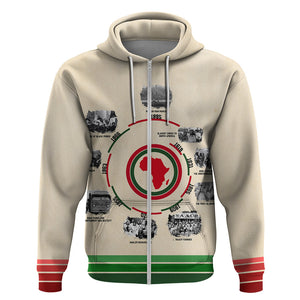 Black History Milestones Hoodie African Timeline - Afroprintwear