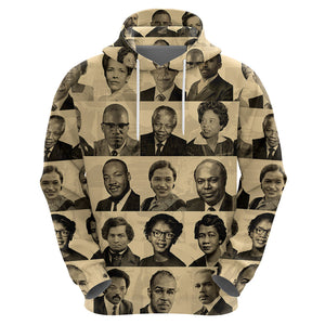 Civil Rights Leaders Hoodie African-American - Afroprintwear