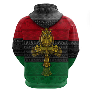 Pan African Ankh Hoodie - Afroprintwear