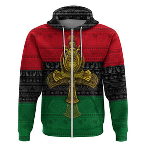 Pan African Ankh Hoodie - Afroprintwear