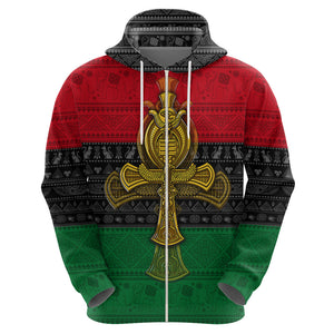 Pan African Ankh Hoodie - Afroprintwear