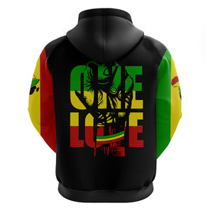 Reggae One Love Hoodie African - Afroprintwear